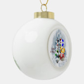 Biljart Ball Snowman Kerst Acryl Ornament (Links)