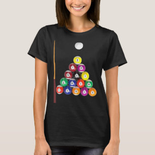 Biljart Bar League 8-ball Pool Team Mannen Vrouwen T-shirt