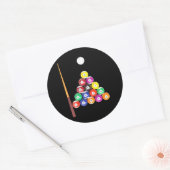Biljart Bar League 8-Ball Pool Team Ronde Sticker (Envelop)