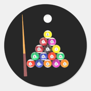 Biljart Bar League 8-Ball Pool Team Ronde Sticker