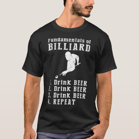 Biljart & Bier: het perfecte combinatie T-shirt (Voorkant)