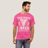 Biljart Bier Pool Speler Biljart T-shirt (Voorkant volledig)