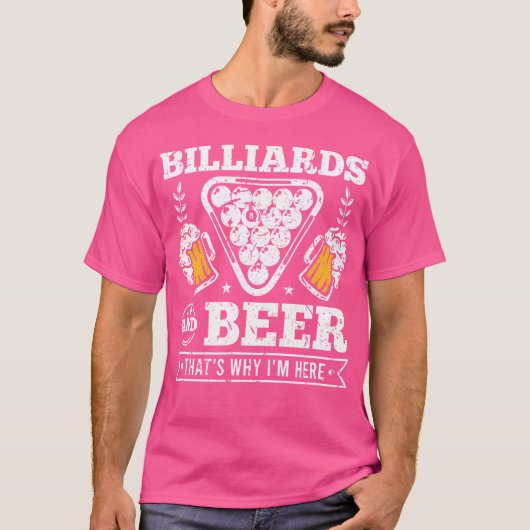 Biljart Bier Pool Speler Biljart T-shirt (Voorkant)