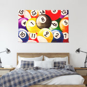 Biljart Collage Triptiek Canvas Afdruk (Insitu (Slaapkamer))