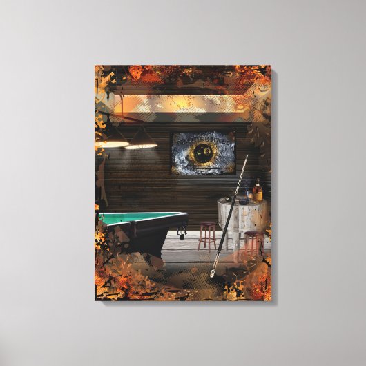 Biljart Cue Sport Canvas Afdruk (Voorkant)