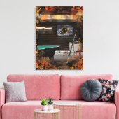 Biljart Cue Sport Canvas Afdruk (Insitu (Woonkamer))