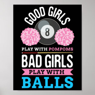 Biljart Cue Sport Game Pool Biljart Speler Gift Poster