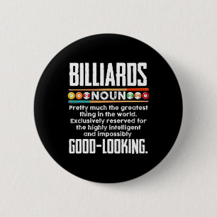 Biljart Definitie - Grappig Biljart 8 Ball Pool Ronde Button 5,7 Cm