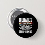 Biljart Definitie - Grappig Biljart 8 Ball Pool Ronde Button 5,7 Cm (Voorkant /achterkant)