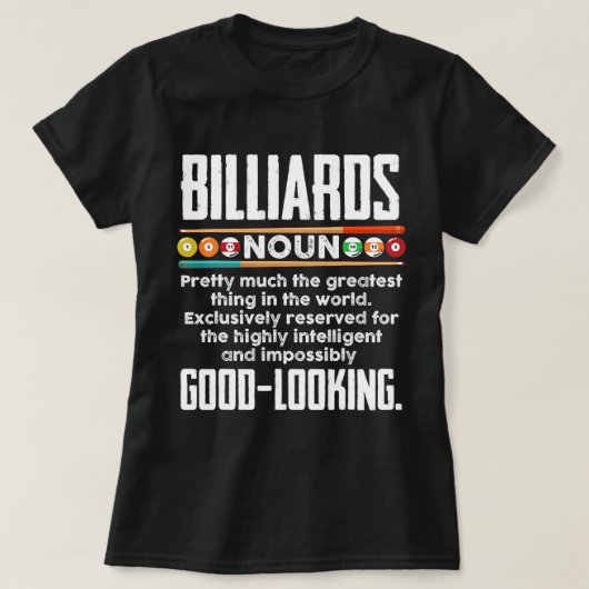 Biljart Definitie Grappig Biljart 8 Balpool PL T-shirt (Design voorkant)