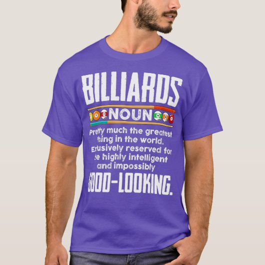 Biljart Definitie Grappig Biljart 8 Balpool T-shirt (Voorkant)