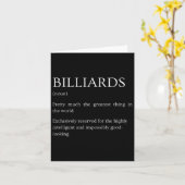 Biljart Definitie - Grappige Sarcastische Biljart  Kaart (Gele Bloem)