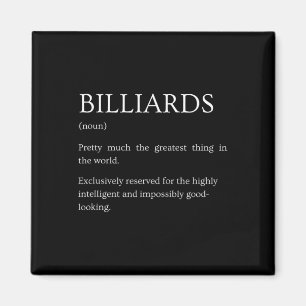 Biljart Definitie - Grappige Sarcastische Biljart  Magneet