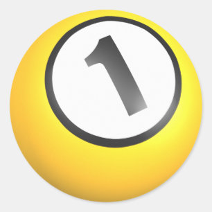 Biljart Een Bal Ronde Sticker
