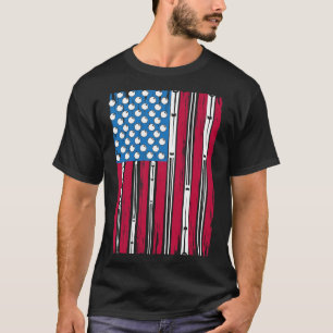 Biljart en Amerikaanse vlag gemaakt voor een Pool T-shirt