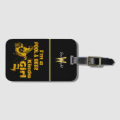 Biljart en bier Quote met Retro Vibe Bagagelabel (Voorkant (horizontaal))