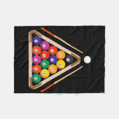 biljart en stick biljart poolspeler fleece deken (Voorkant (Horizontaal))