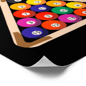 biljart en stick biljart poolspeler poster (Hoek)
