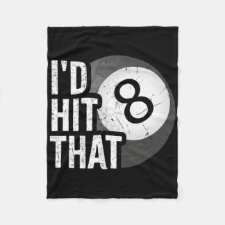 Biljart Funny ID raakte die poolspeler 8 Eight BA Fleece Deken
