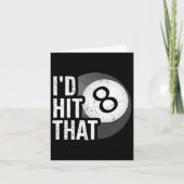 Biljart Funny ID raakte die poolspeler 8 Eight BA Kaart (Voorkant)