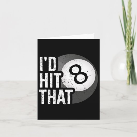 Biljart Funny ID raakte die poolspeler 8 Eight BA Kaart (Voorkant)