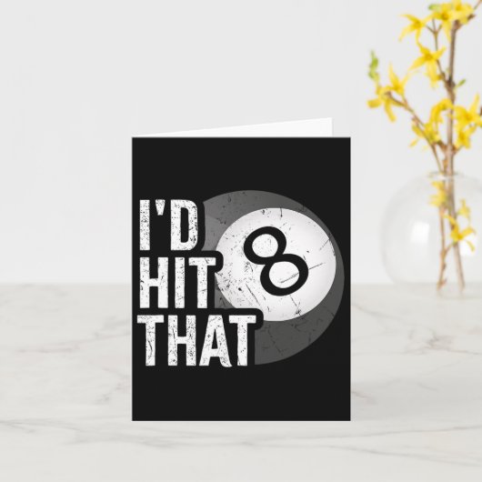 Biljart Funny ID raakte die poolspeler 8 Eight BA Kaart (Gele Bloem)