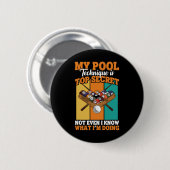 Biljart Funny Pool Player Mijn Pool Techniek Ronde Button 5,7 Cm (Voorkant /achterkant)