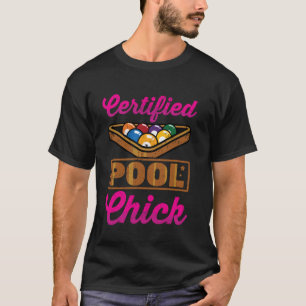 Biljart - Gecertificeerde Pool Meid - Snooker Spel T-shirt