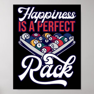 Biljart geluk Perfect Rack Pool Poster
