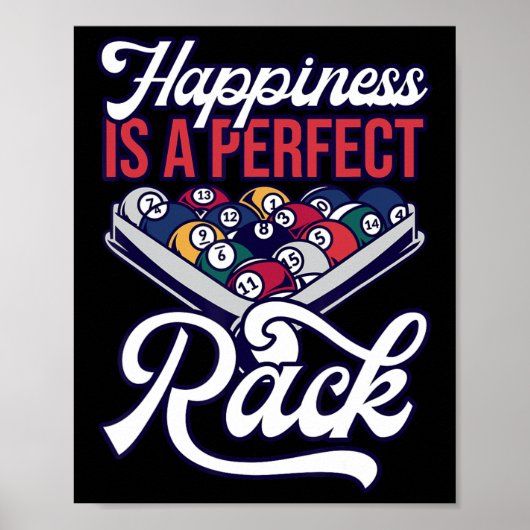 Biljart geluk Perfect Rack Pool Poster (Voorkant)