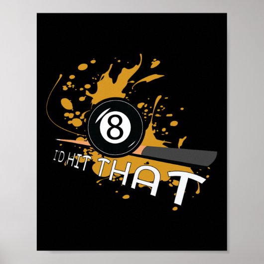 Biljart geschenken - ik raakte dat poster (Voorkant)