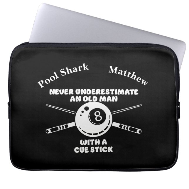 Biljart Gezegde over ervaring en vaardigheden Laptop Sleeve (Voorkant)