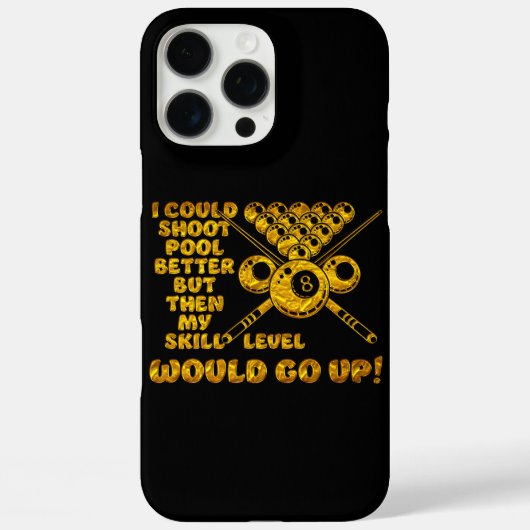 Biljart Gezegde over vaardigheidsniveau en -verbet Case-Mate iPhone Case (Achterkant)