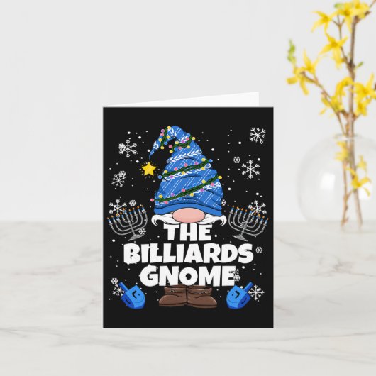 Biljart Gnome Grappig Joods Chanoeka Gnome Billia Kaart (Gele Bloem)