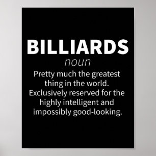 Biljart Grappige Definitie Pool Snooker Speler Gif Poster