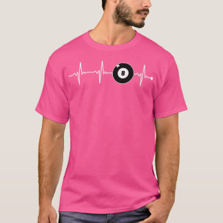 Biljart Heartbeat Snooker Balls Pool Player Billi T-shirt