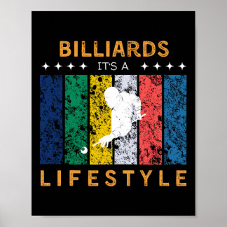 Biljart Het is een Lifestyle Funny T-shirt - Pool Poster