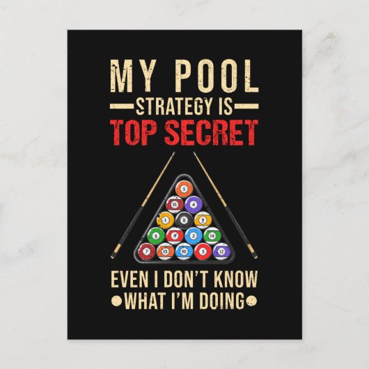 Biljart Humor Grappige 8 Ball Speler Briefkaart (Voorkant)