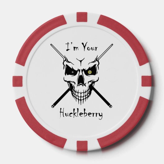 Biljart "Ik ben je Huckelberry" Poker Chip (Voorkant)