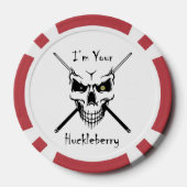 Biljart "Ik ben je Huckelberry" Poker Chip (Achterkant)