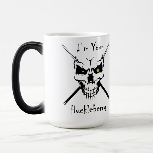 Biljart "Ik ben je Huckleberry" Morphing Mok (Links)