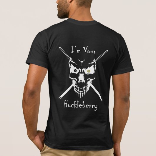 Biljart "Ik ben je Huckleberry" T-shirt (Achterkant)