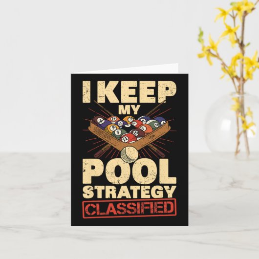 Biljart Ik houd mijn zwembad strategie Geclificeer Kaart (Gele Bloem)