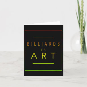 Biljart - Is Art - Biljart - Esthetische kookplaat Kaart