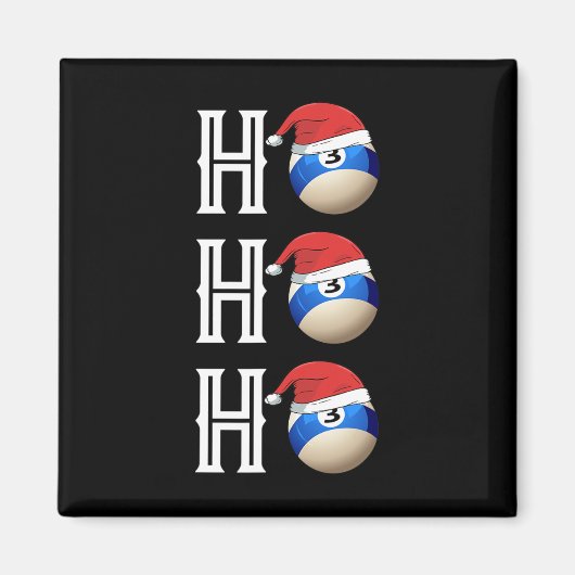 Biljart Kerstman Hat Pool Hall Party Gift Magneet (Voorkant)