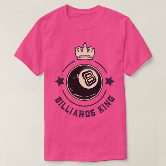Biljart Koning 8Bal Retro Snooker 1 T-shirt (Design voorkant)