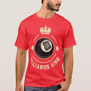 Biljart Koning 8Bal Retro Snooker T-shirt