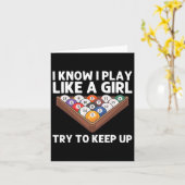 Biljart Kunst voor Meisjes Vrouwen 8 Ball Pool bil Kaart (Gele Bloem)