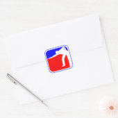 Biljart League Logo Vierkante Sticker (Envelop)