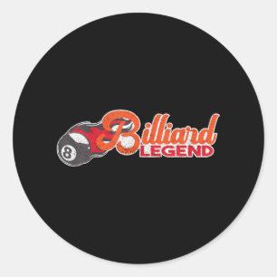 Biljart Legende 8 Bal Snooker Pool Biljart Ronde Sticker